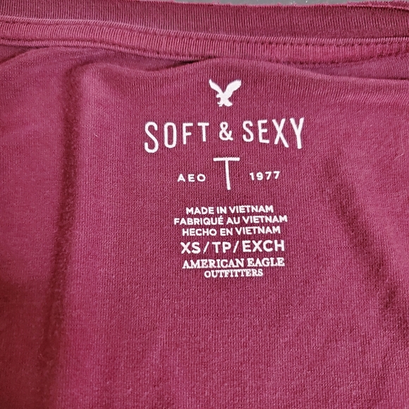 ❗️gone❗️AEO Soft & Sexy Oversized V-neck Pocket T - Picture 7 of 9